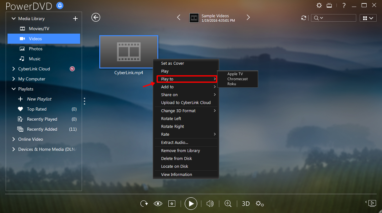 Cyberlink power media player how to turn off